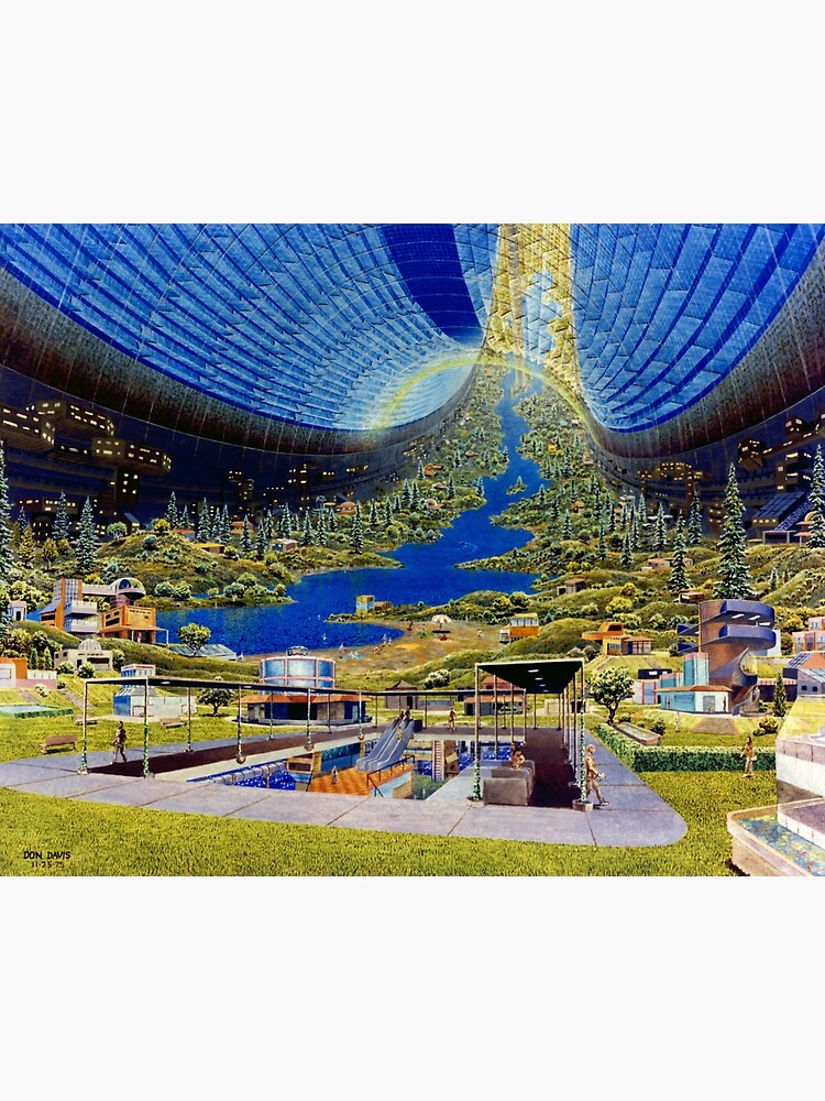 Discover NASA ARC Stanford Torus Interior Art Premium Matte Vertical Poster