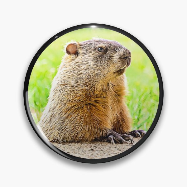 Item preview, Groundhog Portrait designed and sold by RevolutionInPaint.