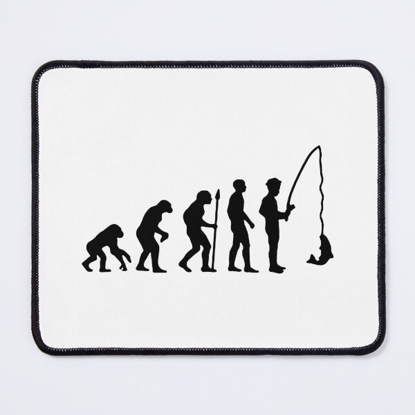 Item preview, Evolution of Fishing Born to go fishing Forced to work Fisherman Stick Figure Bones I love Fishing Art Design Happy Apparel Essential Inspiration Joy Mood Funny designed and sold by DesignByHeartUK.