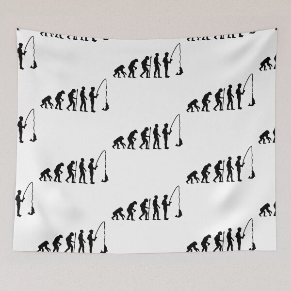 Item preview, Evolution of Fishing Born to go fishing Forced to work Fisherman Stick Figure Bones I love Fishing Art Design Happy Apparel Essential Inspiration Joy Mood Funny designed and sold by DesignByHeartUK.