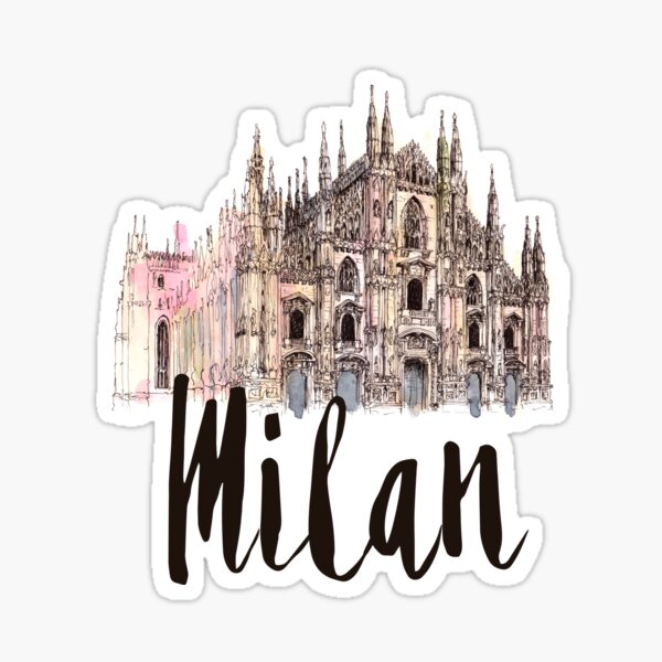 Sticker Milan tram 83x210 cm multicolore