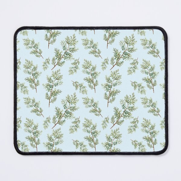 Item preview, Juniper berries - Vintage style wispy pine pattern on pale blue ice designed and sold by yennyz.