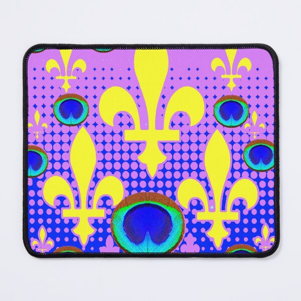 Item preview,  LILAC-BLUE FLEUR DE LYS PEACOCK PATTERN   designed and sold by sharlesart.