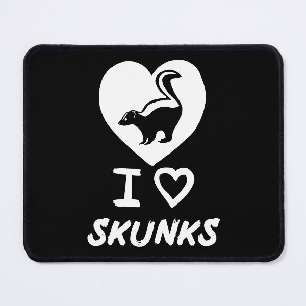 Item preview, I Love Skunks Heart for Skunk Lovers, White designed and sold by Mochi-Merch.