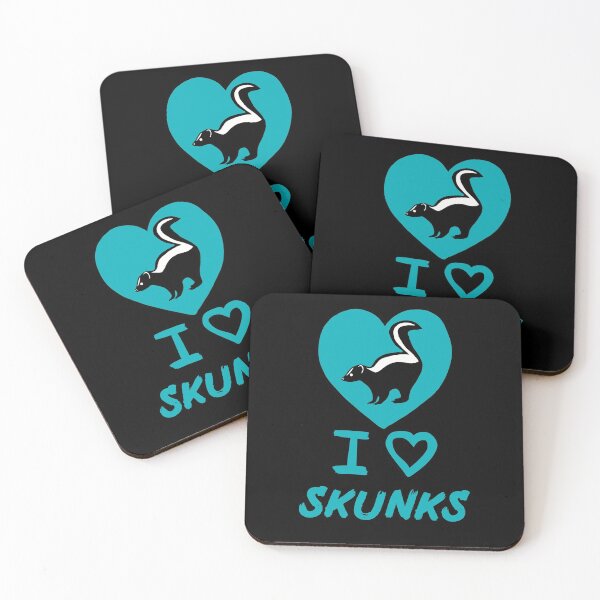 Item preview, I Love Skunks Heart for Skunk Lovers, Blue designed and sold by Mochi-Merch.