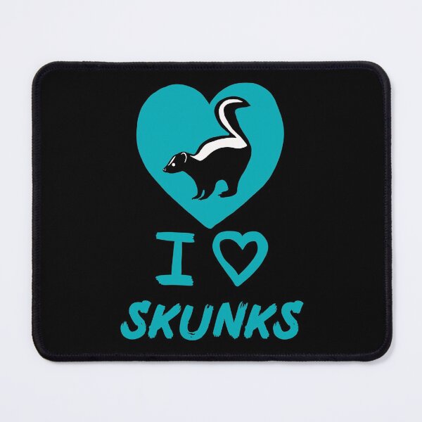 Item preview, I Love Skunks Heart for Skunk Lovers, Blue designed and sold by Mochi-Merch.