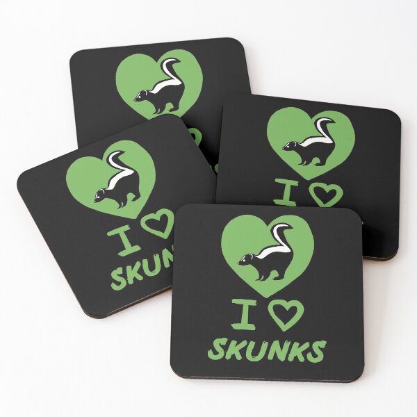 Item preview, I Love Skunks Heart for Skunk Lovers, Green designed and sold by Mochi-Merch.