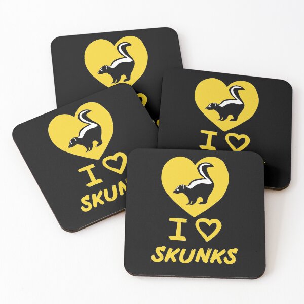 Item preview, I Love Skunks Heart for Skunk Lovers, Yellow designed and sold by Mochi-Merch.