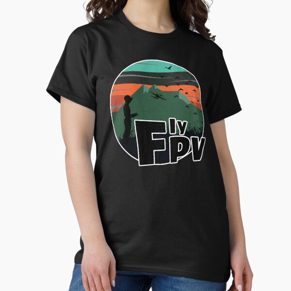 Item preview, FPV Drone Pilot T-Shirt Design ‘Fly FPV’ For FPV Drone Technology Lovers designed and sold by funpix-shop.