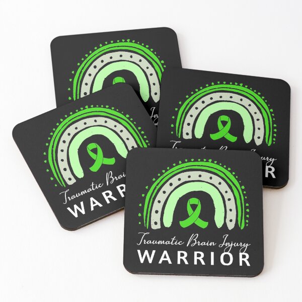 Item preview, Traumatic Brain Injury Warrior / Green Ribbon TBI Support design designed and sold by CreatedByHeidi.