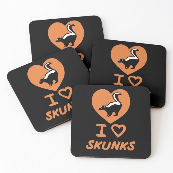Item preview, I Love Skunks Heart for Skunk Lovers, Orange designed and sold by Mochi-Merch.
