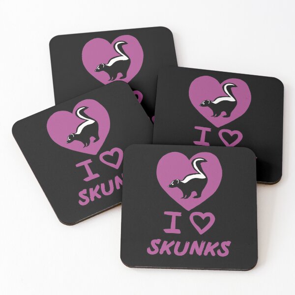 Item preview, I Love Skunks Heart for Skunk Lovers, Purple designed and sold by Mochi-Merch.