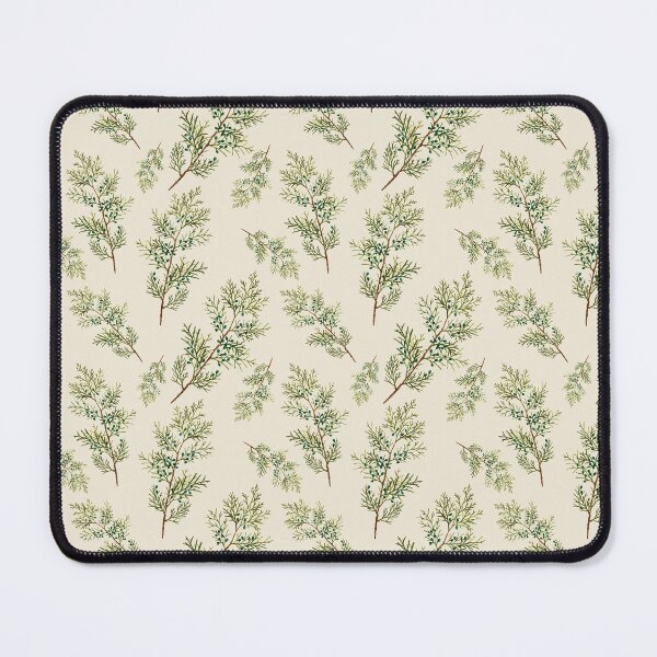 Item preview, Juniper berries - Vintage style wispy pine pattern on pale sand beige designed and sold by yennyz.
