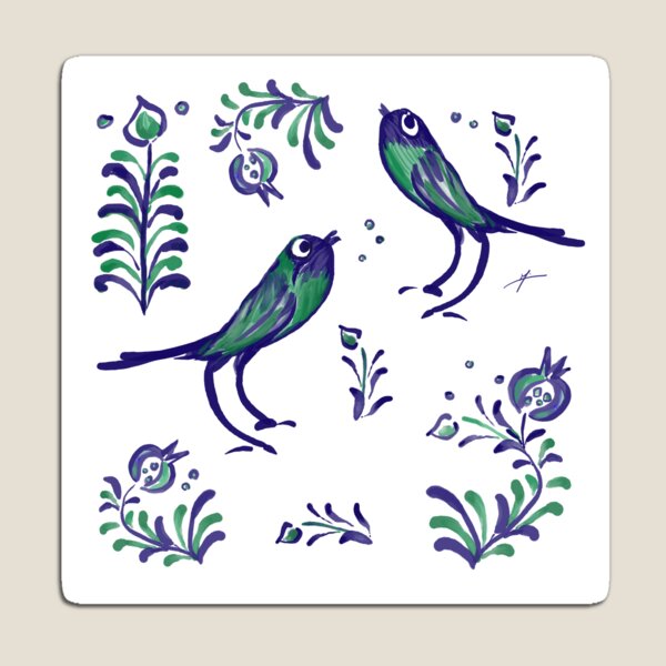 Granada · Loving Birds Warbling Happiness · Grenada Albayzin Style Magnet