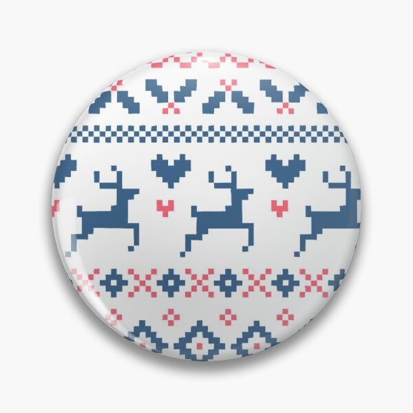 Item preview, White Christmas Xmas Reindeer Heart Holly Snow Winter Graphic Pattern Print designed and sold by Printopia-.