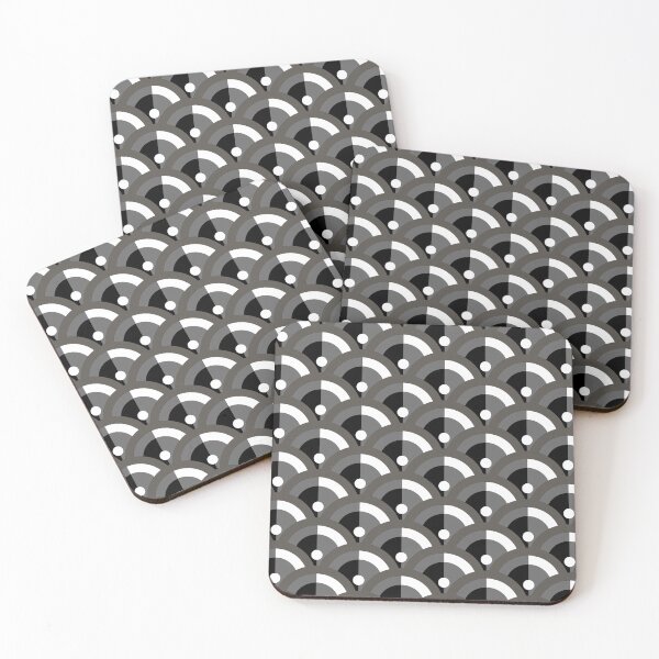Item preview, Brownish-Gray Black and White Scallop Dot Pattern Pairs Sherwin Williams 2022 Popular Color Sherwin Williams Urbane Bronze SW 7048 - Colour Trends - Shade - Hue designed and sold by ColorOfTheYears.