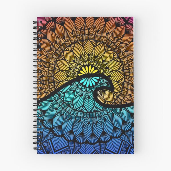 Item preview, Sun & Sea art sunset art ocean art  beach art mandala art sea art wave art designed and sold by lucysbohodesign.