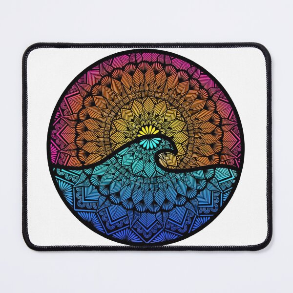 Item preview, Sun & Sea art sunset art ocean art  beach art mandala art sea art wave art designed and sold by lucysbohodesign.