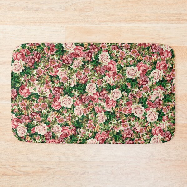 Item preview, Floral Pattern Pillow design with floral printed pink, red, and green color for girls, mom, daughter, wife designed and sold by DesignCodeStore.