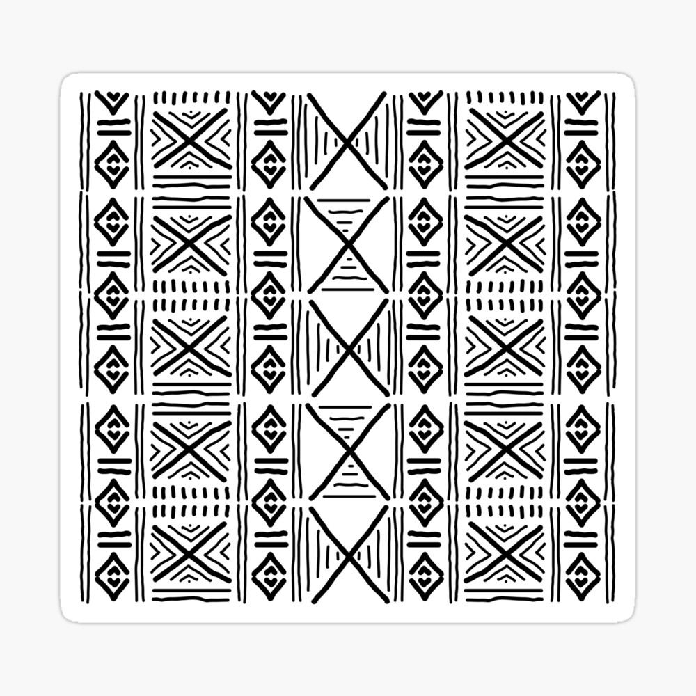 African White / Black Bogolan / Mud Cloth Print Fabric / Cloth (Tradit –  Three Little Birds Sewing Co.