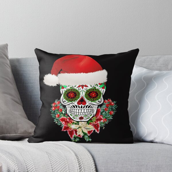 Item preview, Christmas Day Of The Dead Sugar Skull Santa Hat designed and sold by Atteestude.