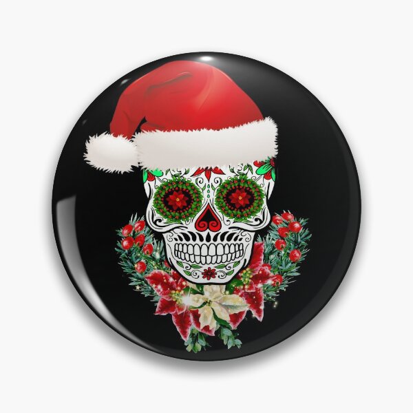 Item preview, Christmas Day Of The Dead Sugar Skull Santa Hat designed and sold by Atteestude.