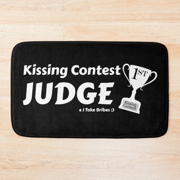 Item preview, Kissing Contest Judge that takes bribes. Sarcastic and funny swinger lifestyle design for dark colors designed and sold by swingersshop.