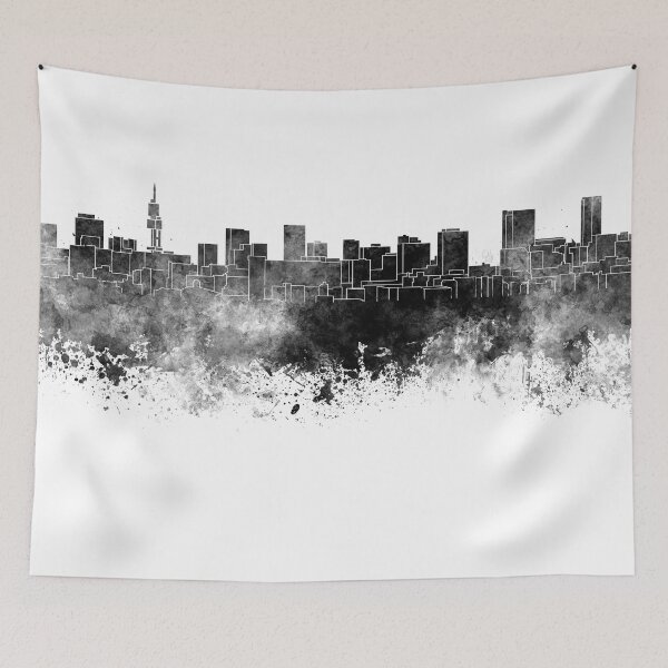 Item preview, Pretoria skyline in black watercolor designed and sold by paulrommer.