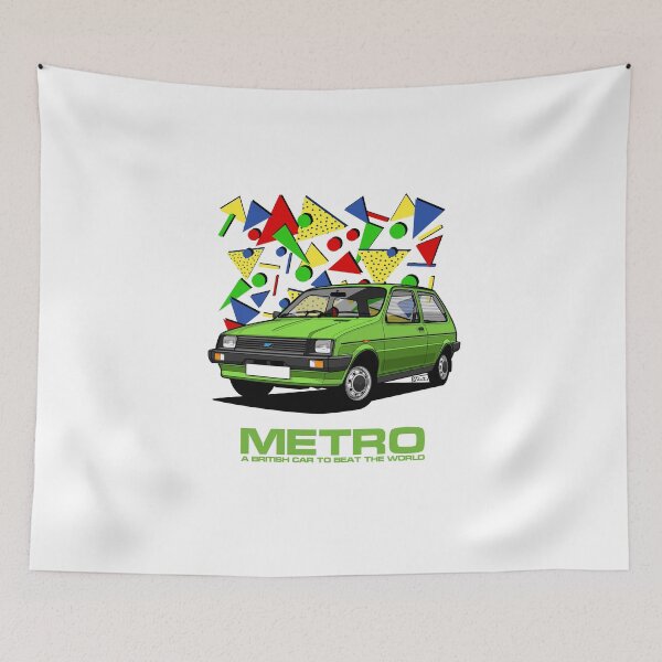 Item preview, Austin Metro Single Illustration - Green 80's pattern  designed and sold by RJWautographics.