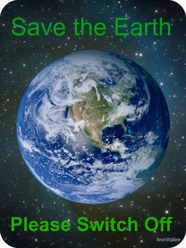 Thumbnail 3 of 3, Sticker, Save The Earth designed and sold by leonitalee.
