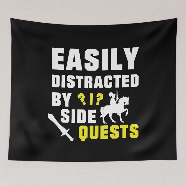 Item preview, Easily Distracted By Side Quests Procrastination designed and sold by shadowisper.
