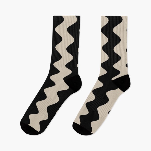 Item preview, Neutral Beige and Black Wavy Stripe Pattern Pairs 2022 Popular Color Natural Linen 966 - Colour Trends - Shade - Hue designed and sold by ColorOfTheYears.