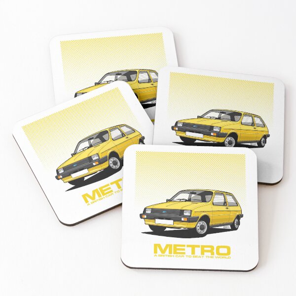 Item preview, Austin Metro Single Illustration - Yellow halftone designed and sold by RJWautographics.