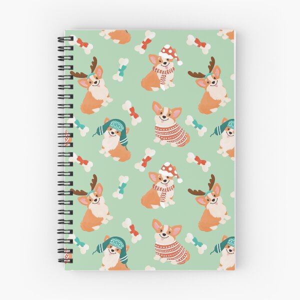 Item preview, Christmas Corgis And Treats Pattern On Green Background designed and sold by simonaburlacu.