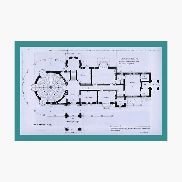 Item preview, Vintage floor plan (1860) designed and sold by BillyBernie.