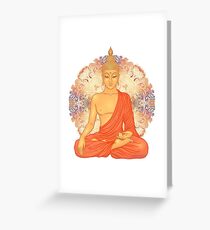 Golden Buddha + Mandala Greeting Card