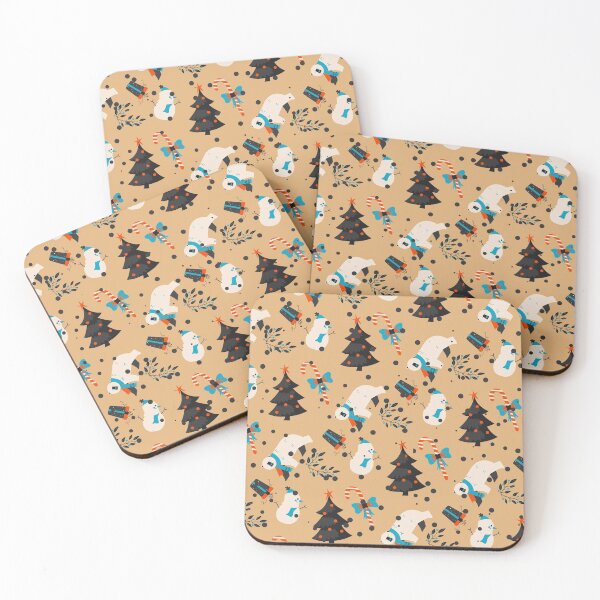 Item preview, Сute Vintage Brown Christmas Pattern designed and sold by fowons.