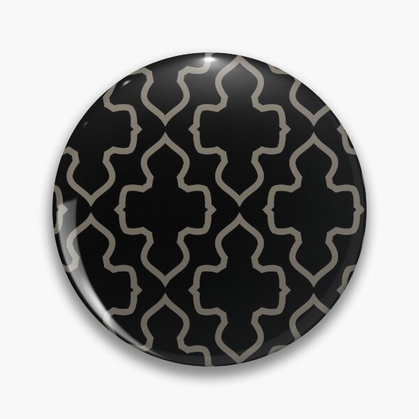 Artikelvorschau, Smoked Green and Black Ornamental Shape Pattern Pairs 2022 Popular Color Gloucester Sage C-100 - Colour Trends - Shade - Hue entworfen und verkauft von ColorOfTheYears.