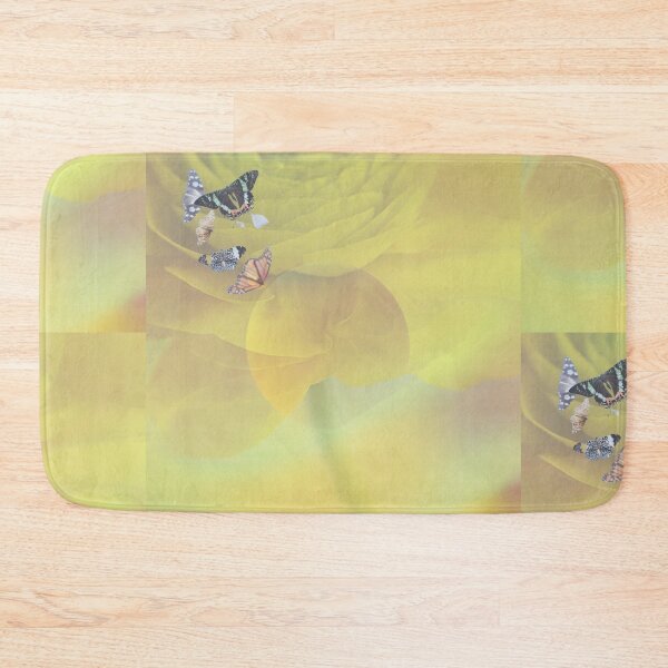 Item preview, Luminous Yellow Flower and Dancing Monarch Butterfly & Milkweed Butterfly In Spring designed and sold by haRexia.