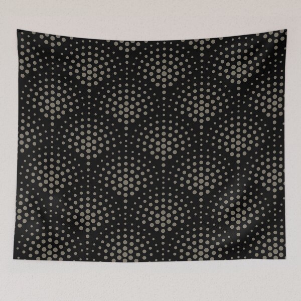 Item preview, Smoked Green and Black Polka Dot Scallop Pattern Pairs 2022 Popular Color Gloucester Sage C-100 - Colour Trends - Shade - Hue designed and sold by ColorOfTheYears.
