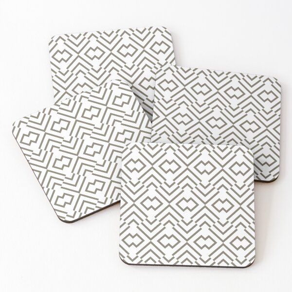 Item preview, Smoked Green and White Simple Shape Pattern Pairs 2022 Popular Color Gloucester Sage C-100 - Colour Trends - Shade - Hue designed and sold by ColorOfTheYears.