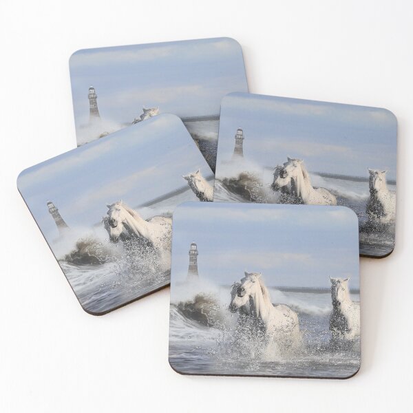 Item preview, Horses at Roker Pier designed and sold by MoragBates.