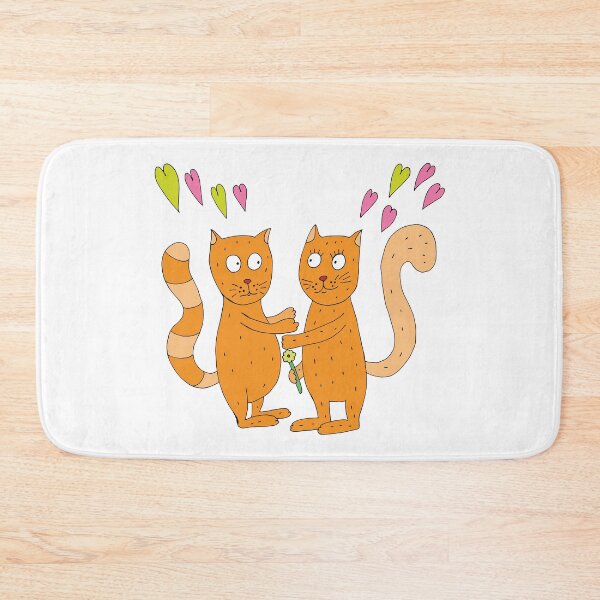 Item preview, Red cats in love want to hug each other. designed and sold by Olga81creative.
