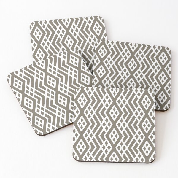 Item preview, Smoked Green and White Shape Mosaic Pattern 3 Pairs 2022 Popular Color Gloucester Sage C-100 - Colour Trends - Shade - Hue designed and sold by ColorOfTheYears.