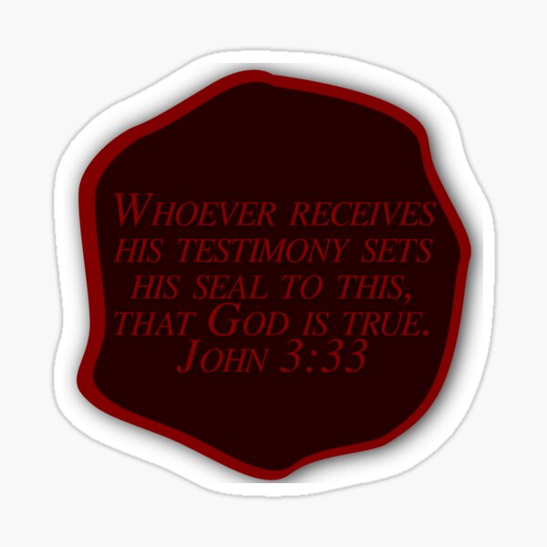 John 3:33 Sticker