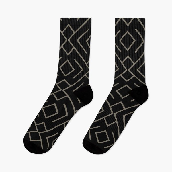 Item preview, Smoked Green and Black Shape Mosaic Pattern 4 Pairs 2022 Popular Color Gloucester Sage C-100 - Colour Trends - Shade - Hue designed and sold by ColorOfTheYears.