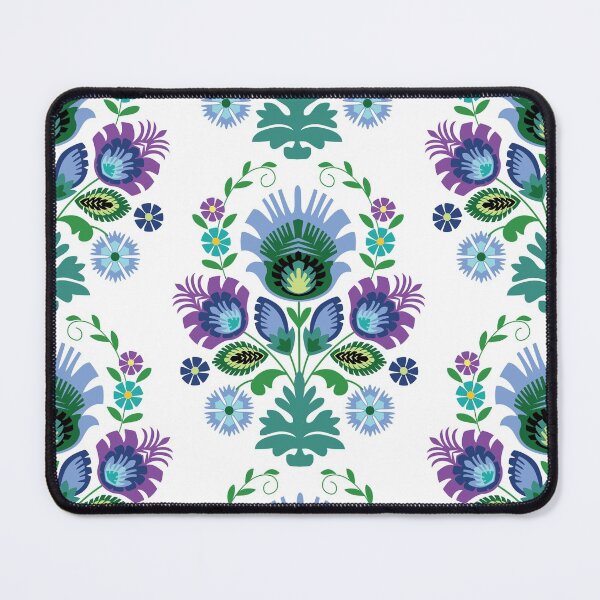 Item preview, Polish Folk Flowers Light Blue designed and sold by Barbara Pixton.