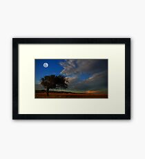 Tree and Moon Framed Print