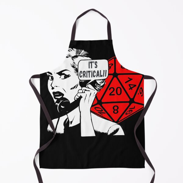 Item preview, Pop Art "It's Critical!!" Comic Woman on Phone AD&D Critical Hit d20 Polyhedral Dice Design designed and sold by Candlewood Museum & Gift Shoppe.