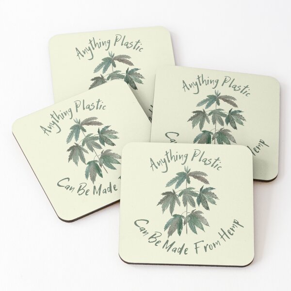 Item preview, Anything Plastic Can Be Made From Hemp Save The Planet Quote designed and sold by TheLomiLoveBus.